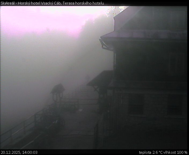 SkiAreál - Horský hotel Vsacký Cáb - Terasa horského hotelu - 20.12.2025 v 14:00