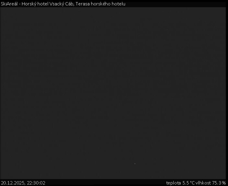 SkiAreál - Horský hotel Vsacký Cáb - Terasa horského hotelu - 20.12.2025 v 22:30