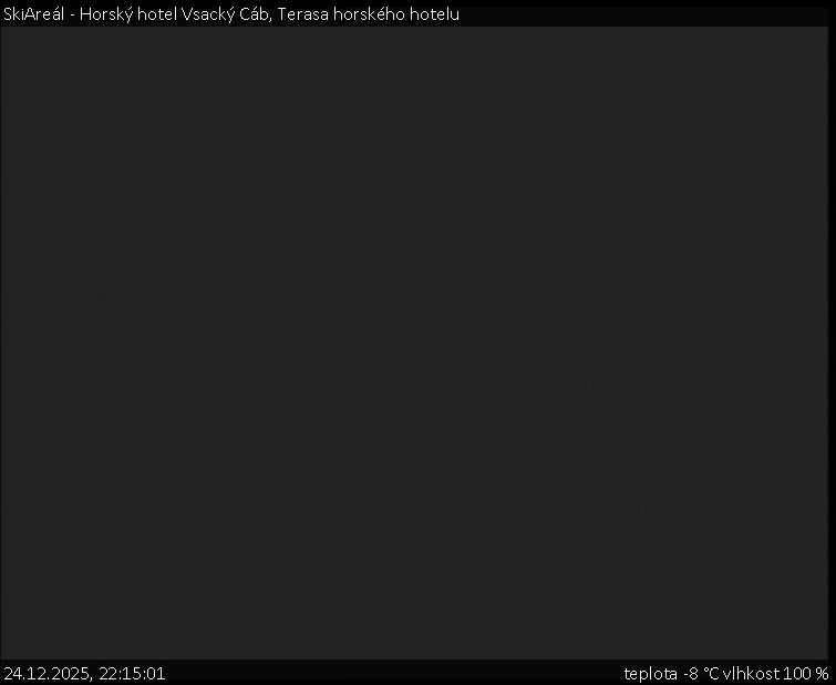 SkiAreál - Horský hotel Vsacký Cáb - Terasa horského hotelu - 24.12.2025 v 22:15