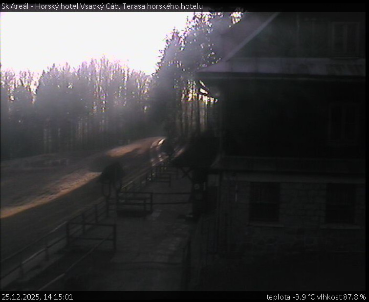 SkiAreál - Horský hotel Vsacký Cáb - Terasa horského hotelu - 25.12.2025 v 14:15