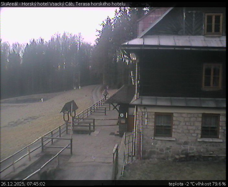 SkiAreál - Horský hotel Vsacký Cáb - Terasa horského hotelu - 26.12.2025 v 07:45