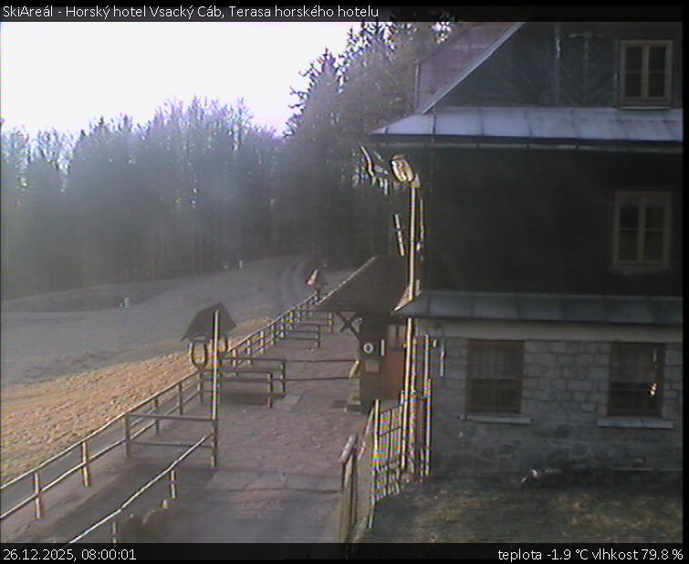 SkiAreál - Horský hotel Vsacký Cáb - Terasa horského hotelu - 26.12.2025 v 08:00