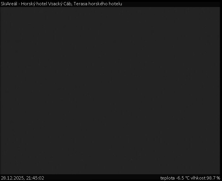SkiAreál - Horský hotel Vsacký Cáb - Terasa horského hotelu - 28.12.2025 v 21:45