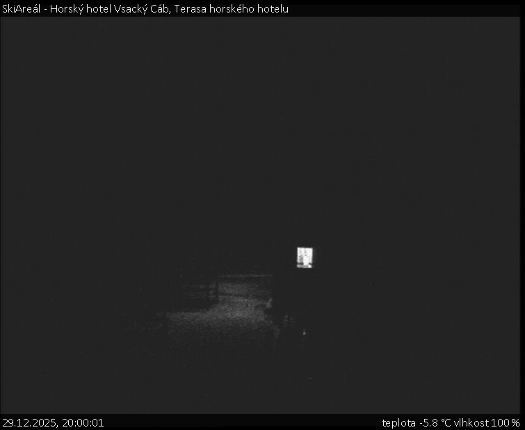 SkiAreál - Horský hotel Vsacký Cáb - Terasa horského hotelu - 29.12.2025 v 20:00