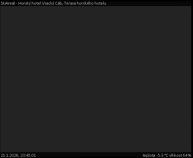 SkiAreál - Horský hotel Vsacký Cáb - Terasa horského hotelu - 21.1.2026 v 23:45