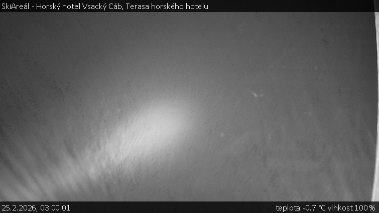 SkiAreál - Horský hotel Vsacký Cáb - Terasa horského hotelu - 25.2.2026 v 03:00