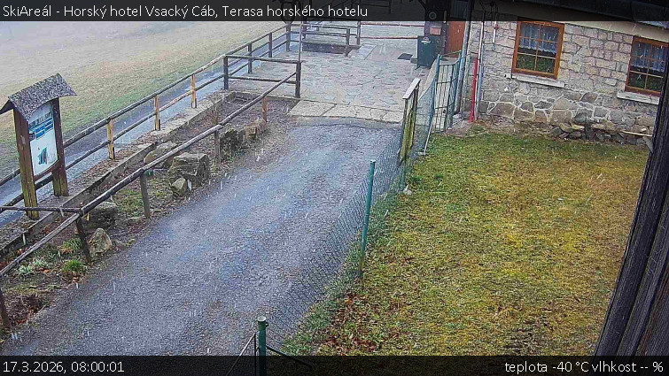 SkiAreál - Horský hotel Vsacký Cáb - Terasa horského hotelu - 17.3.2026 v 08:00
