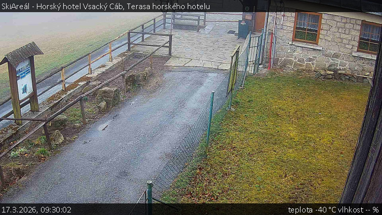 SkiAreál - Horský hotel Vsacký Cáb - Terasa horského hotelu - 17.3.2026 v 09:30