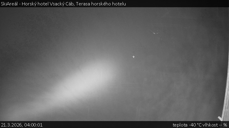 SkiAreál - Horský hotel Vsacký Cáb - Terasa horského hotelu - 21.3.2026 v 04:00