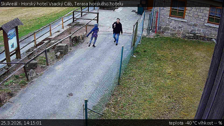 SkiAreál - Horský hotel Vsacký Cáb - Terasa horského hotelu - 25.3.2026 v 14:15