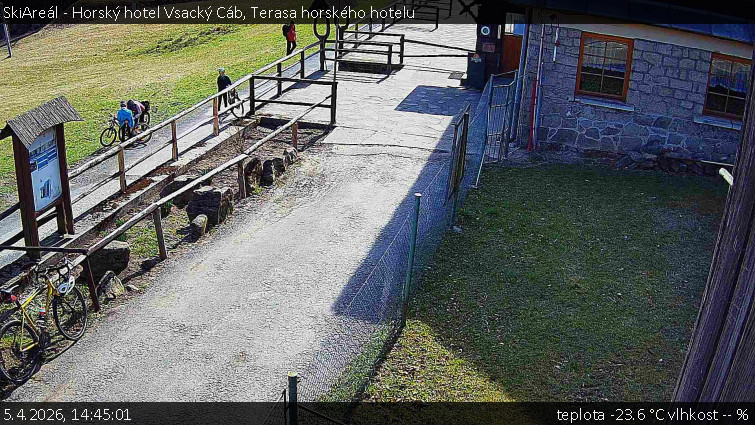 SkiAreál - Horský hotel Vsacký Cáb - Terasa horského hotelu - 5.4.2026 v 14:45