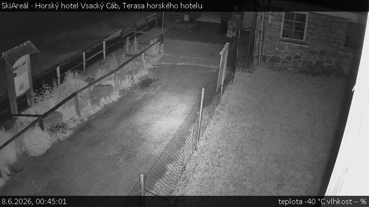 SkiAreál - Horský hotel Vsacký Cáb - Terasa horského hotelu - 8.6.2026 v 00:45