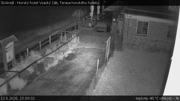 SkiAreál - Horský hotel Vsacký Cáb - Terasa horského hotelu - 12.6.2026 v 23:00