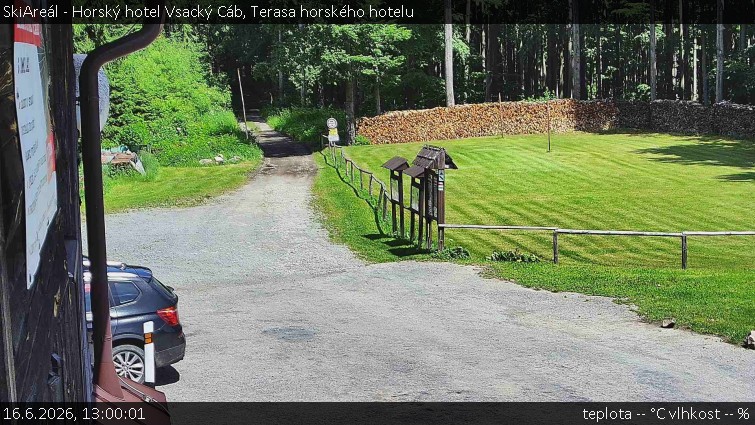 SkiAreál - Horský hotel Vsacký Cáb - Terasa horského hotelu - 16.6.2026 v 13:00