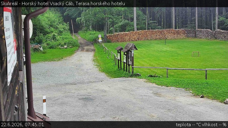 SkiAreál - Horský hotel Vsacký Cáb - Terasa horského hotelu - 22.6.2026 v 07:45