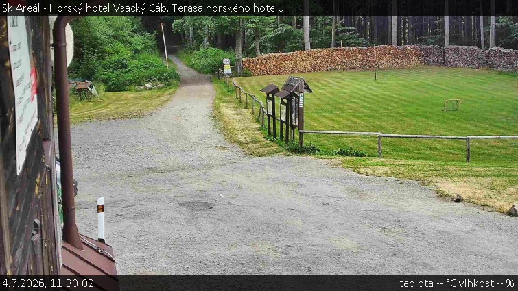 SkiAreál - Horský hotel Vsacký Cáb - Terasa horského hotelu - 4.7.2026 v 11:30