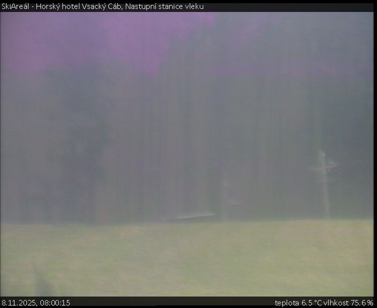 SkiAreál - Horský hotel Vsacký Cáb - Nastupní stanice vleku - 8.11.2025 v 08:00