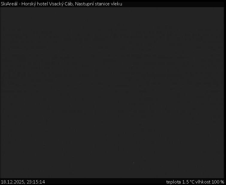 SkiAreál - Horský hotel Vsacký Cáb - Nastupní stanice vleku - 18.12.2025 v 23:15