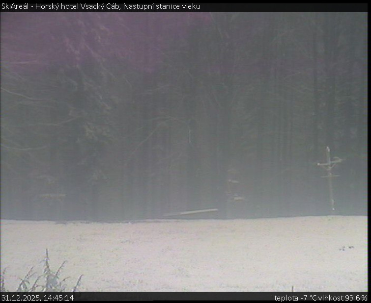SkiAreál - Horský hotel Vsacký Cáb - Nastupní stanice vleku - 31.12.2025 v 14:45