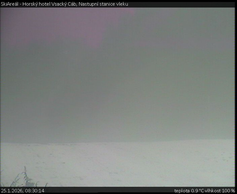 SkiAreál - Horský hotel Vsacký Cáb - Nastupní stanice vleku - 25.1.2026 v 08:30