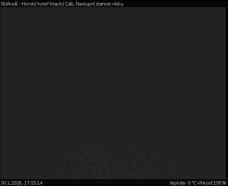 SkiAreál - Horský hotel Vsacký Cáb - Nastupní stanice vleku - 30.1.2026 v 17:15