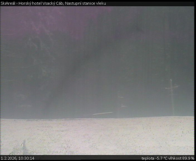 SkiAreál - Horský hotel Vsacký Cáb - Nastupní stanice vleku - 1.2.2026 v 10:30