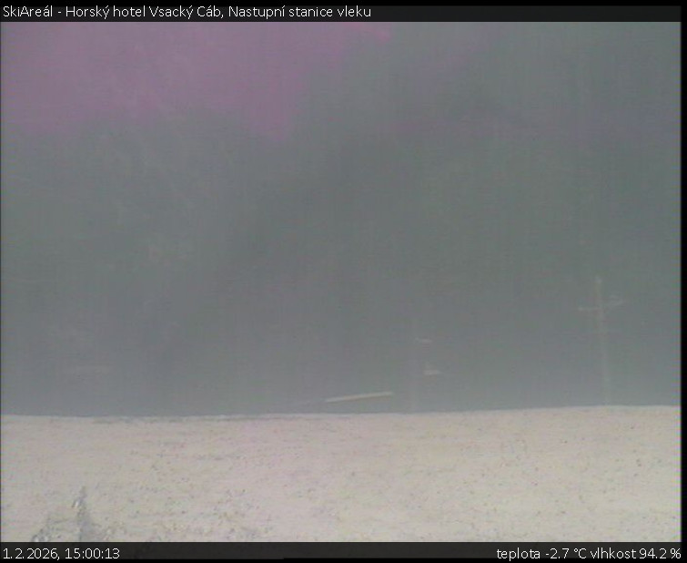 SkiAreál - Horský hotel Vsacký Cáb - Nastupní stanice vleku - 1.2.2026 v 15:00