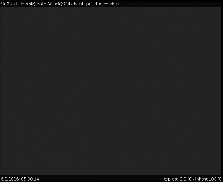SkiAreál - Horský hotel Vsacký Cáb - Nastupní stanice vleku - 6.2.2026 v 05:00
