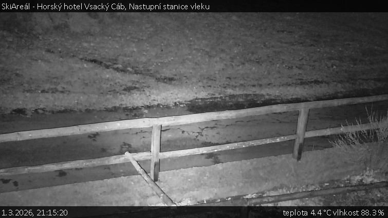 SkiAreál - Horský hotel Vsacký Cáb - Nastupní stanice vleku - 1.3.2026 v 21:15
