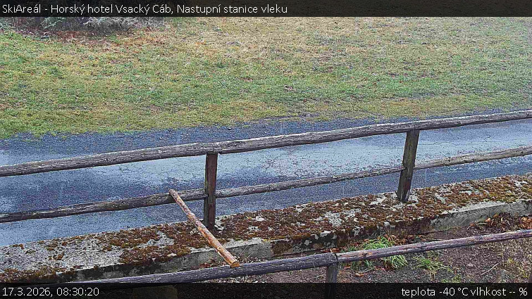SkiAreál - Horský hotel Vsacký Cáb - Nastupní stanice vleku - 17.3.2026 v 08:30