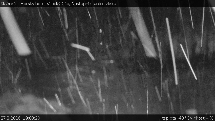 SkiAreál - Horský hotel Vsacký Cáb - Nastupní stanice vleku - 27.3.2026 v 19:00