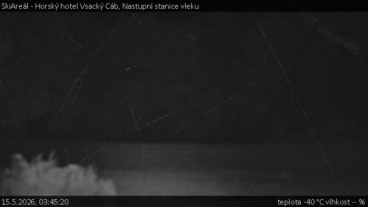 SkiAreál - Horský hotel Vsacký Cáb - Nastupní stanice vleku - 15.5.2026 v 03:45