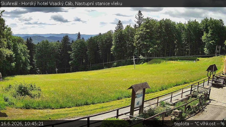 SkiAreál - Horský hotel Vsacký Cáb - Nastupní stanice vleku - 16.6.2026 v 10:45