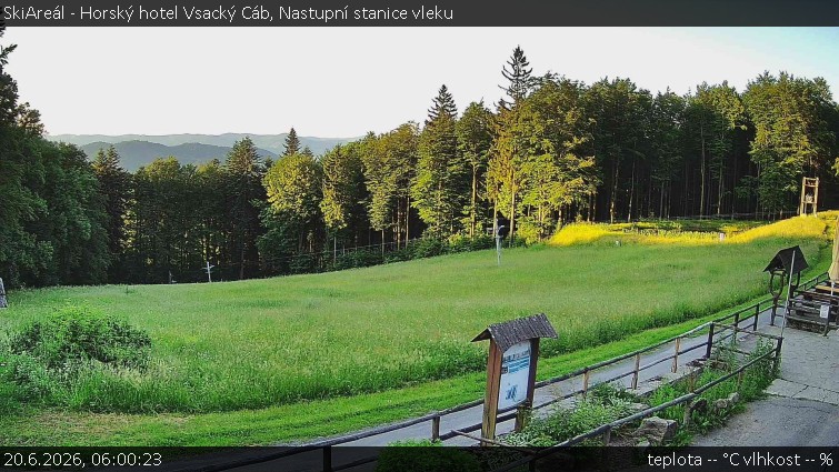 SkiAreál - Horský hotel Vsacký Cáb - Nastupní stanice vleku - 20.6.2026 v 06:00
