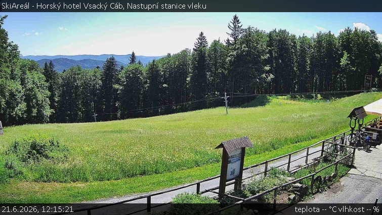 SkiAreál - Horský hotel Vsacký Cáb - Nastupní stanice vleku - 21.6.2026 v 12:15