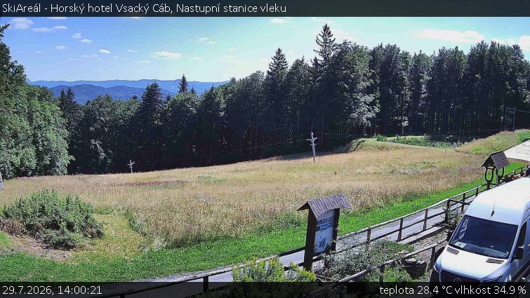 SkiAreál - Horský hotel Vsacký Cáb - Nastupní stanice vleku - 29.7.2026 v 14:00