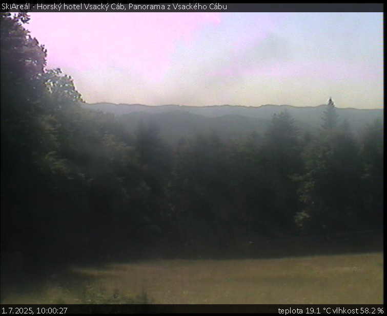 SkiAreál - Horský hotel Vsacký Cáb - Panorama z Vsackého Cábu - 1.7.2025 v 10:00