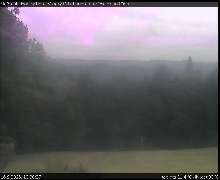 SkiAreál - Horský hotel Vsacký Cáb - Panorama z Vsackého Cábu - 16.9.2025 v 13:30