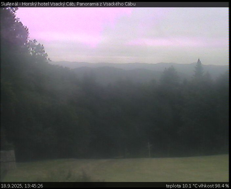 SkiAreál - Horský hotel Vsacký Cáb - Panorama z Vsackého Cábu - 18.9.2025 v 13:45