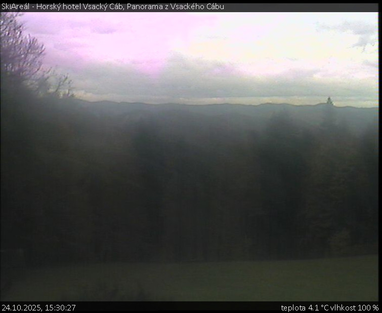 SkiAreál - Horský hotel Vsacký Cáb - Panorama z Vsackého Cábu - 24.10.2025 v 15:30 SkiAreál - Horský hotel Vsacký Cáb - Panorama z Vsackého Cábu - 24.10.2025 v 15:30