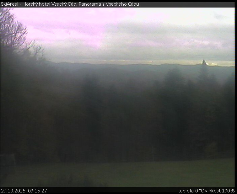 SkiAreál - Horský hotel Vsacký Cáb - Panorama z Vsackého Cábu - 27.10.2025 v 09:15 SkiAreál - Horský hotel Vsacký Cáb - Panorama z Vsackého Cábu - 27.10.2025 v 09:15