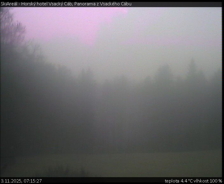 SkiAreál - Horský hotel Vsacký Cáb - Panorama z Vsackého Cábu - 3.11.2025 v 07:15