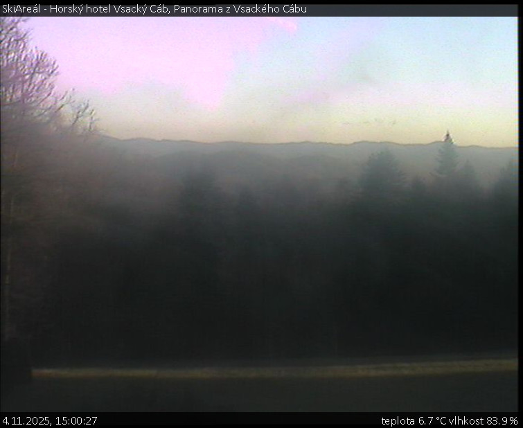 SkiAreál - Horský hotel Vsacký Cáb - Panorama z Vsackého Cábu - 4.11.2025 v 15:00