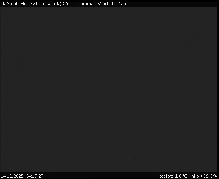 SkiAreál - Horský hotel Vsacký Cáb - Panorama z Vsackého Cábu - 14.11.2025 v 04:15