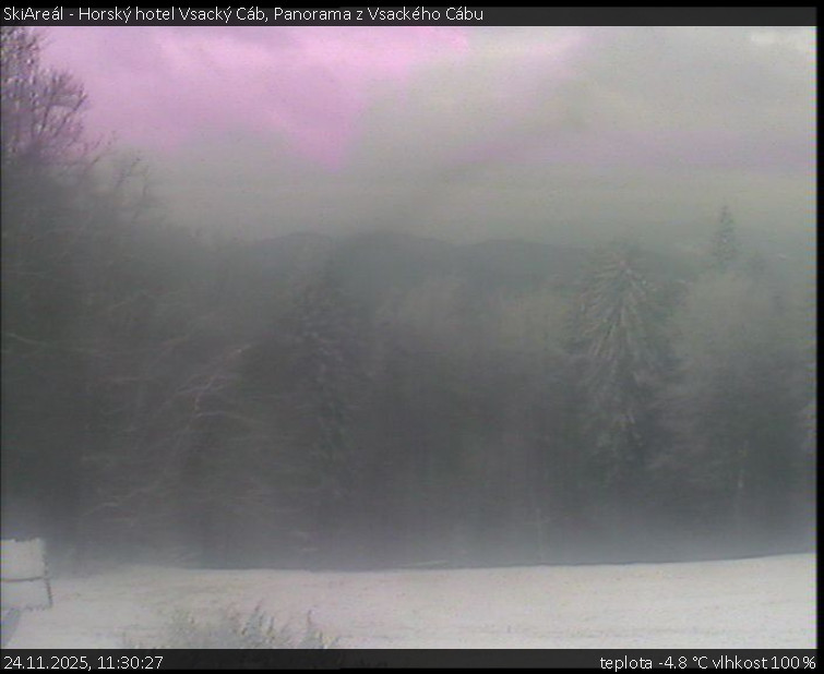 SkiAreál - Horský hotel Vsacký Cáb - Panorama z Vsackého Cábu - 24.11.2025 v 11:30