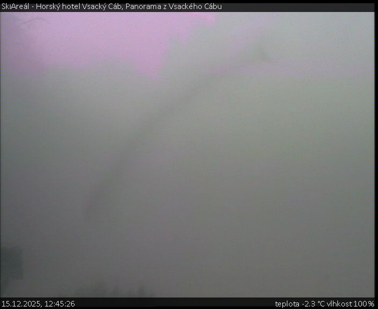 SkiAreál - Horský hotel Vsacký Cáb - Panorama z Vsackého Cábu - 15.12.2025 v 12:45