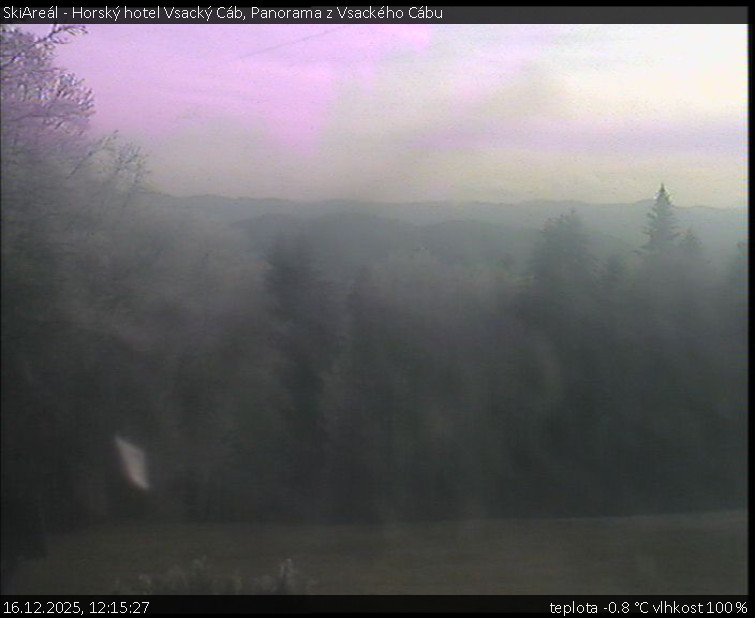 SkiAreál - Horský hotel Vsacký Cáb - Panorama z Vsackého Cábu - 16.12.2025 v 12:15