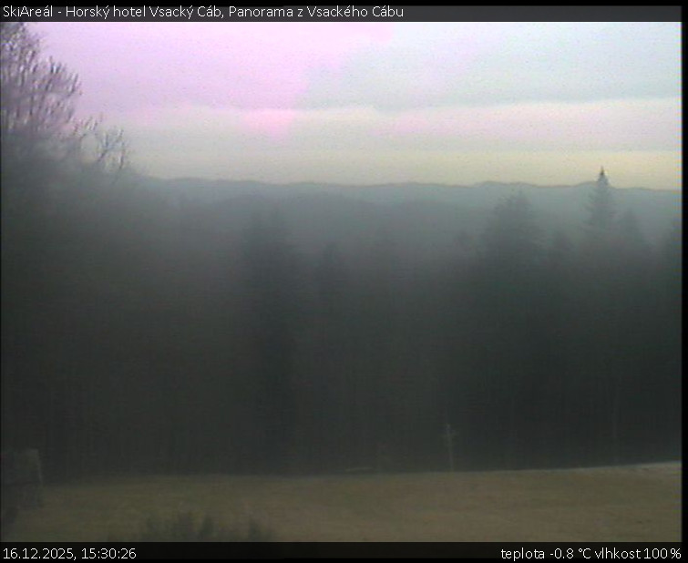SkiAreál - Horský hotel Vsacký Cáb - Panorama z Vsackého Cábu - 16.12.2025 v 15:30