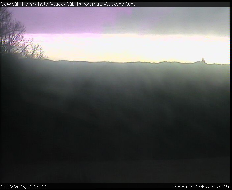 SkiAreál - Horský hotel Vsacký Cáb - Panorama z Vsackého Cábu - 21.12.2025 v 10:15