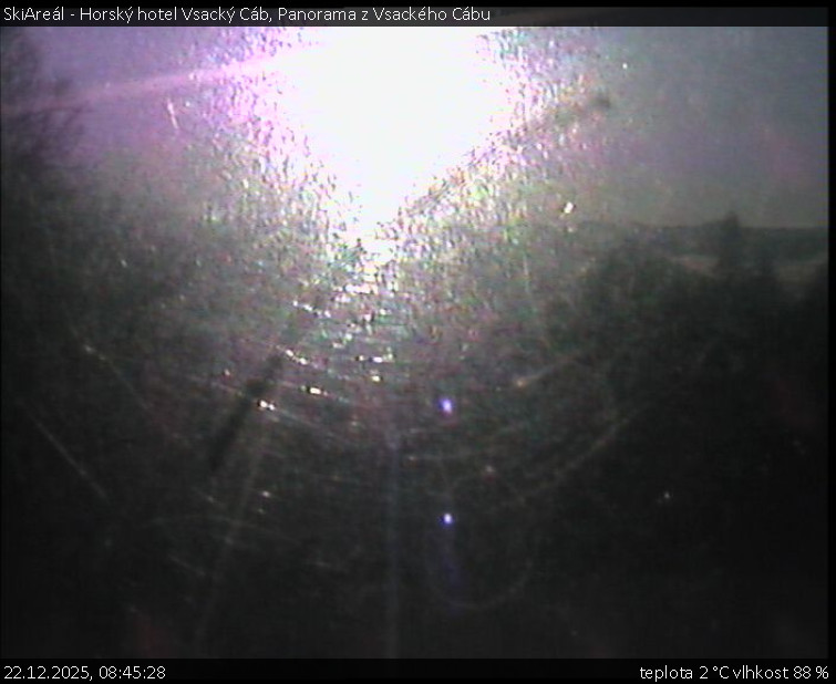 SkiAreál - Horský hotel Vsacký Cáb - Panorama z Vsackého Cábu - 22.12.2025 v 08:45